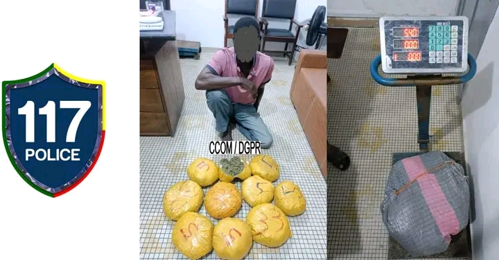 Trafic de stupéfiants : un quinquagénaire interpellé avec 5,4 kg de cannabis à Cotonou